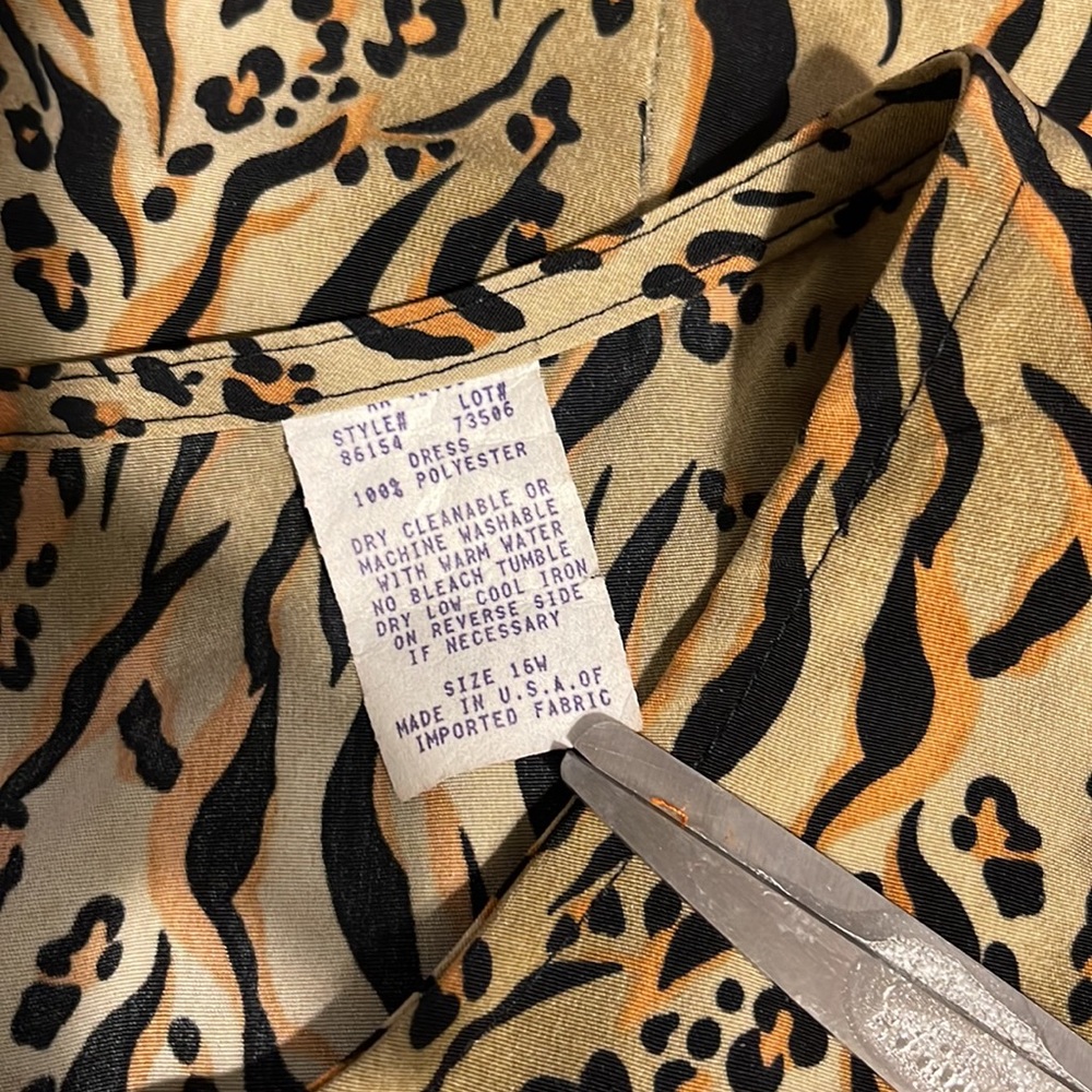 Animal print sheath maxi dress,sz.16W - Picture 3 of 3